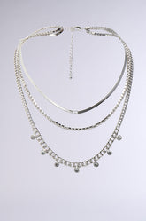 LAYERED UP SILVER NECKLACE