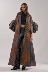 FLORENCE BROCADE PUFF SLEEVE DUSTER