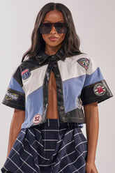 GUESS WHAT STRIPE SHORT SLEEVE BUTTON DOWN