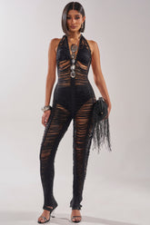 IT GIRL SHREDDED JUMPSUIT