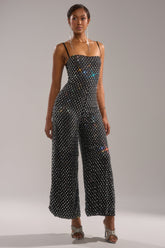 CLARA RHINESTONE WIDE LEG JUMPSUIT