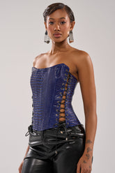 HIT THE SWITCH EMBOSSED CORSET