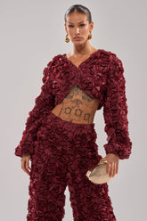 ROSE PETALS FLORAL SHRUG