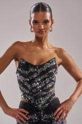 TIME TO CELEBRATE AND DANCE RHINESTONE CORSET