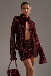 SHINING DOWN ON YOU SEQUIN BUTTON DOWN
