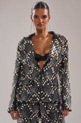TIMES SQUARE EMBELLISHED BLAZER