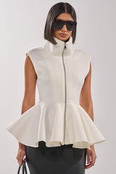 LOTTIE NEOPRENE PEPLUM VEST