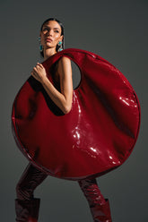 EPITOME OF LUXURY PATENT OVERSIZED TOTE