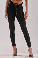KELLY MESH LACE UP LEGGING