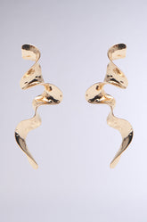 GOLD SQUIGGLES DANGLE EARRING