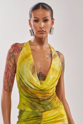 TELL ME MORE COWL NECK BLOUSE