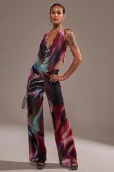 MAIN CHARACTER ENERGY COWL NECK JUMPSUIT