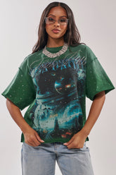 FIRST ROW INTERSTELLAR RHINESTONE FRENCH TERRY TEE