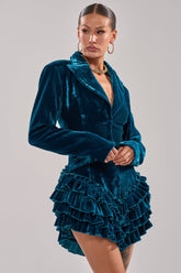 SHE'S ROYALTY VELVET ROMPER