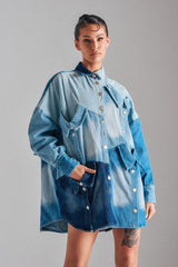 MONDAY BLUES DENIM MINI DRESS