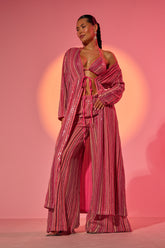 TAYLOR SEQUIN FRONT TIE DUSTER