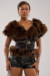 FEELING WARM FUR BLOUSE