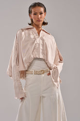 GET WITH IT SATIN BLOUSE