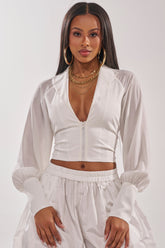 EFFORTLESS CORSET BLOUSE TOP