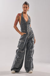 MELINDA VELVET JUMPSUIT