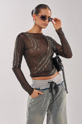 PINNED DOWN MESH TOP