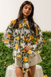 JULIE FLORAL PEPLUM BLOUSE
