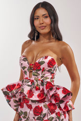 DOZEN ROSES SATIN CORSET