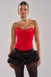 STAY OUT MY WAY CORSET IN RED