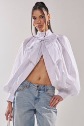 BLACK TIE AFFAIR BLOUSE IN WHITE