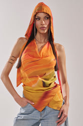 COASTAL HOODED HALTER TOP