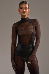 SPIDER GIRL MESH BODYSUIT