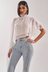 FOLLOW ME DRAPEY BLOUSE