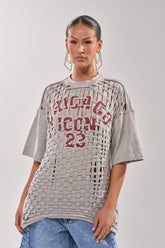 DISTRESSED FOR LIFE OVERSIZED TEE