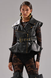 PEP IN MY STEP LEATHER VEST