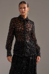 ROXY SEQUIN BUTTON DOWN