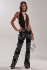 ROXY STUDDED SLEEVELESS JUMPSUIT