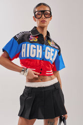 HIGH GEAR CROPPED BUTTON DOWN