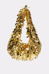 THE NOSTALGIA SEQUIN PURSE IN GOLD