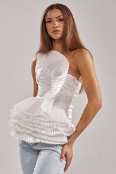 SUNSHINE PLEATED RUFFLE BLOUSE