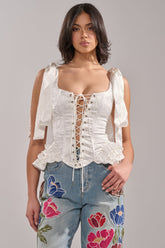 ANOTHER LIFE SATIN CORSET