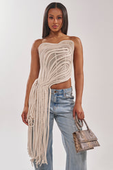 CUTTING YOU OFF MESH ROPE CORSET