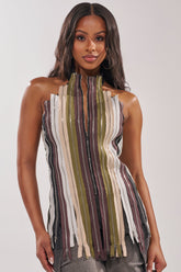 ZIPPED THROUGH SLEEVELESS TOP