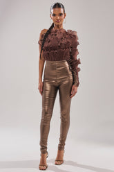 COCOA BUTTER ONE SLEEVE JUMPSUIT