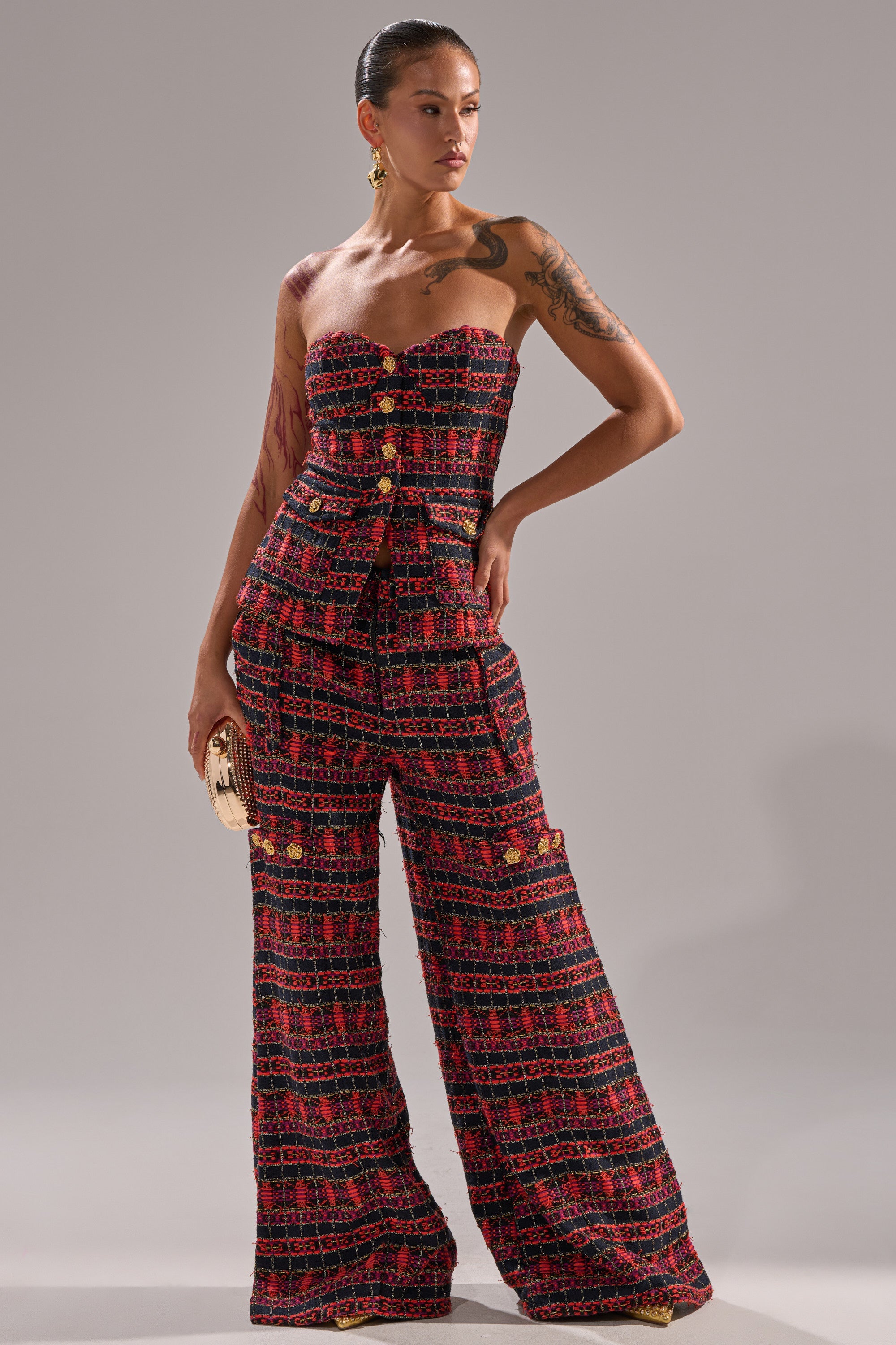 ONLY THINK ABOUT YOU CORSET IN TWEED