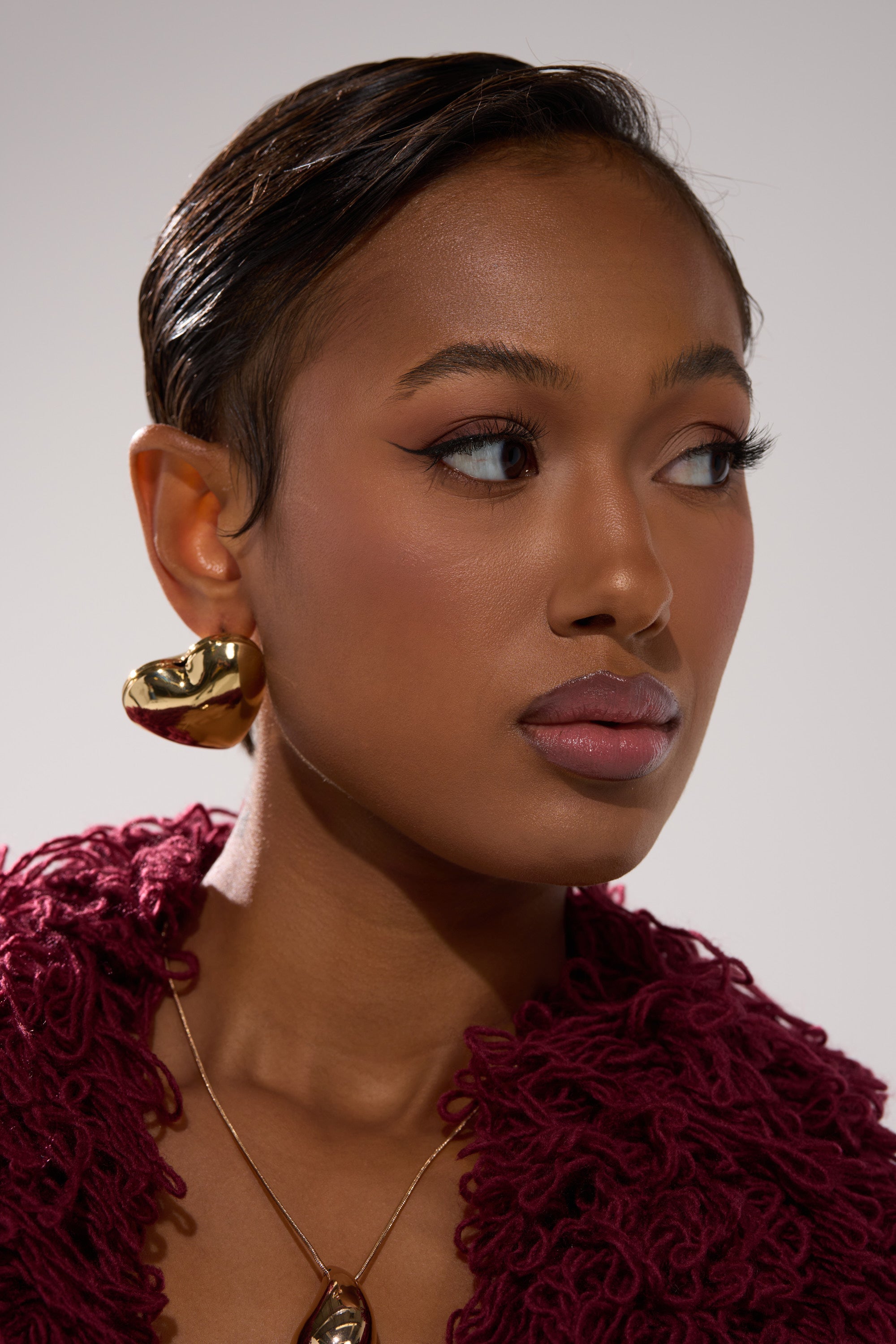 PUFFY HEART EARRING