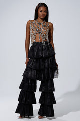 STAR OF THE NIGHT FLOUNCY PANT IN BLACK