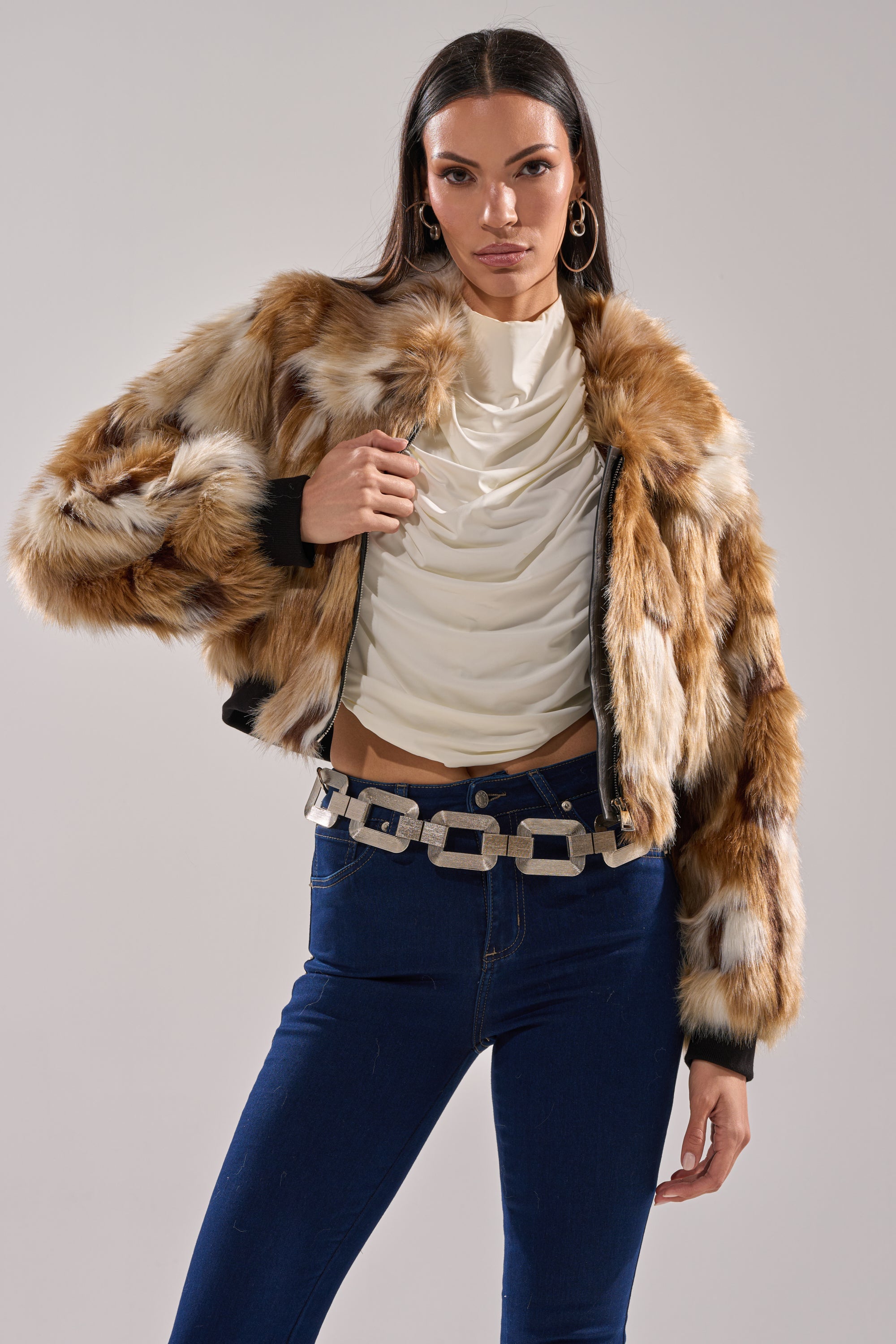 FENNEC FAUX FUR BOMBER