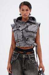 MODEL BEHAVIOR DENIM TOP