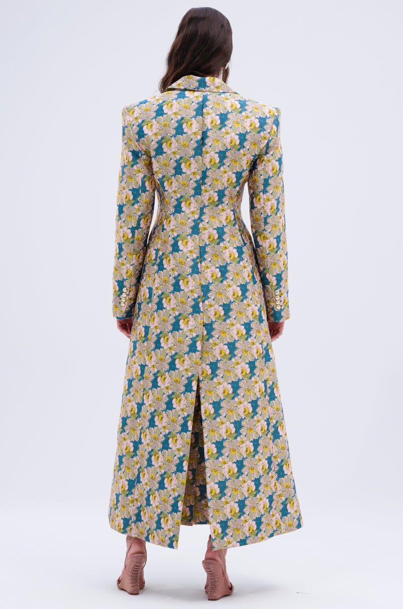 SCARLETT LUXE TRENCH IN BROCADE