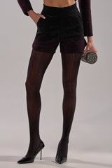 RAISE A GLASS RHINESTONE SHORTS